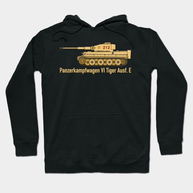 Panzer VI Tiger 1 German WW2 Tank Hoodie by Battlefields